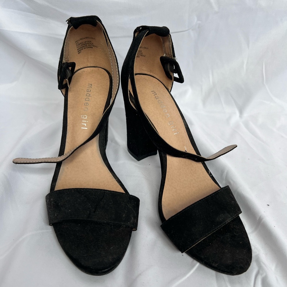 NWOT Madden Girl strappy black heels, size 6.5